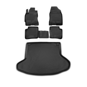 Toyota Prius Floor-Trunk Mats - Omac - 3D - Black - '03-'09